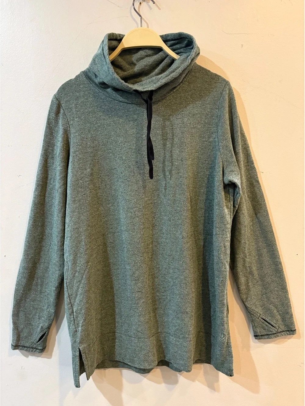 Cuddl Duds Ultra Cozy Heather Gray Pullover Hoodie, Medium - Picture 2 of 8